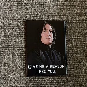 Black and White Snape Magnet
